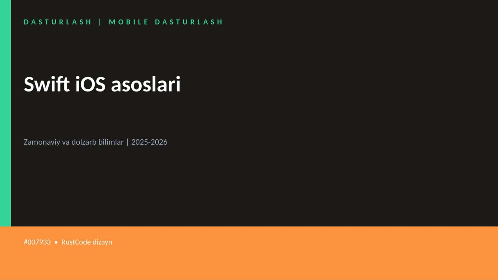 Swift iOS asoslari