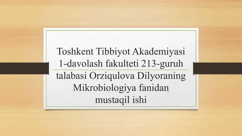 Immunitet tizimining shakllanishi va yoshga bogʻliq oʻzgarishlari