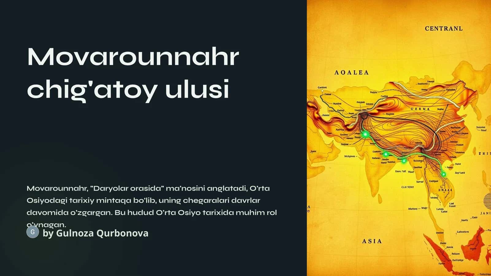 Movarounnahr chig'atoy ulusi mavzusida tayyor taqdimot