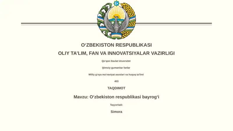 Oʻzbekiston respublikasi bayrogʻi