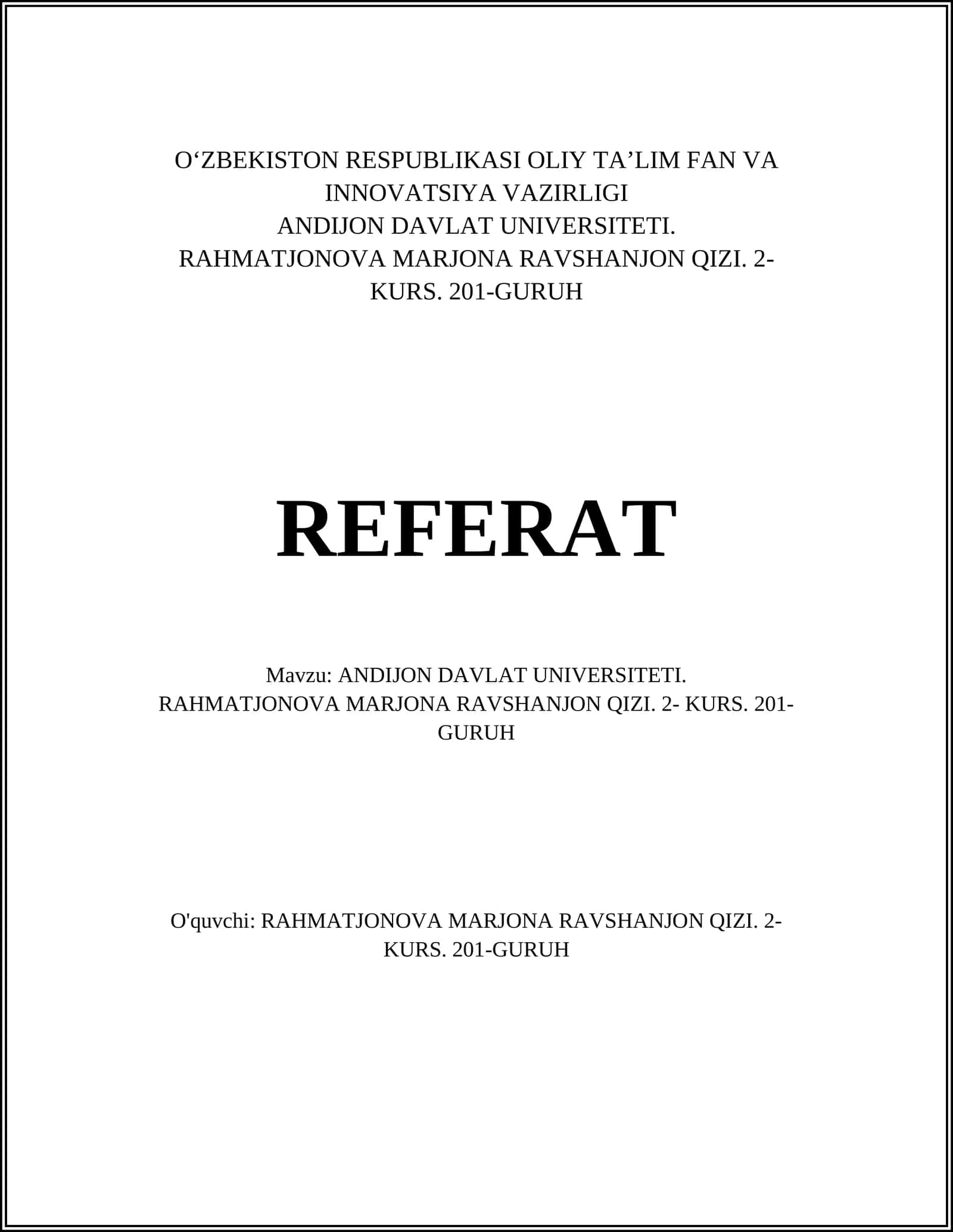 ANDIJON DAVLAT UNIVERSITETI