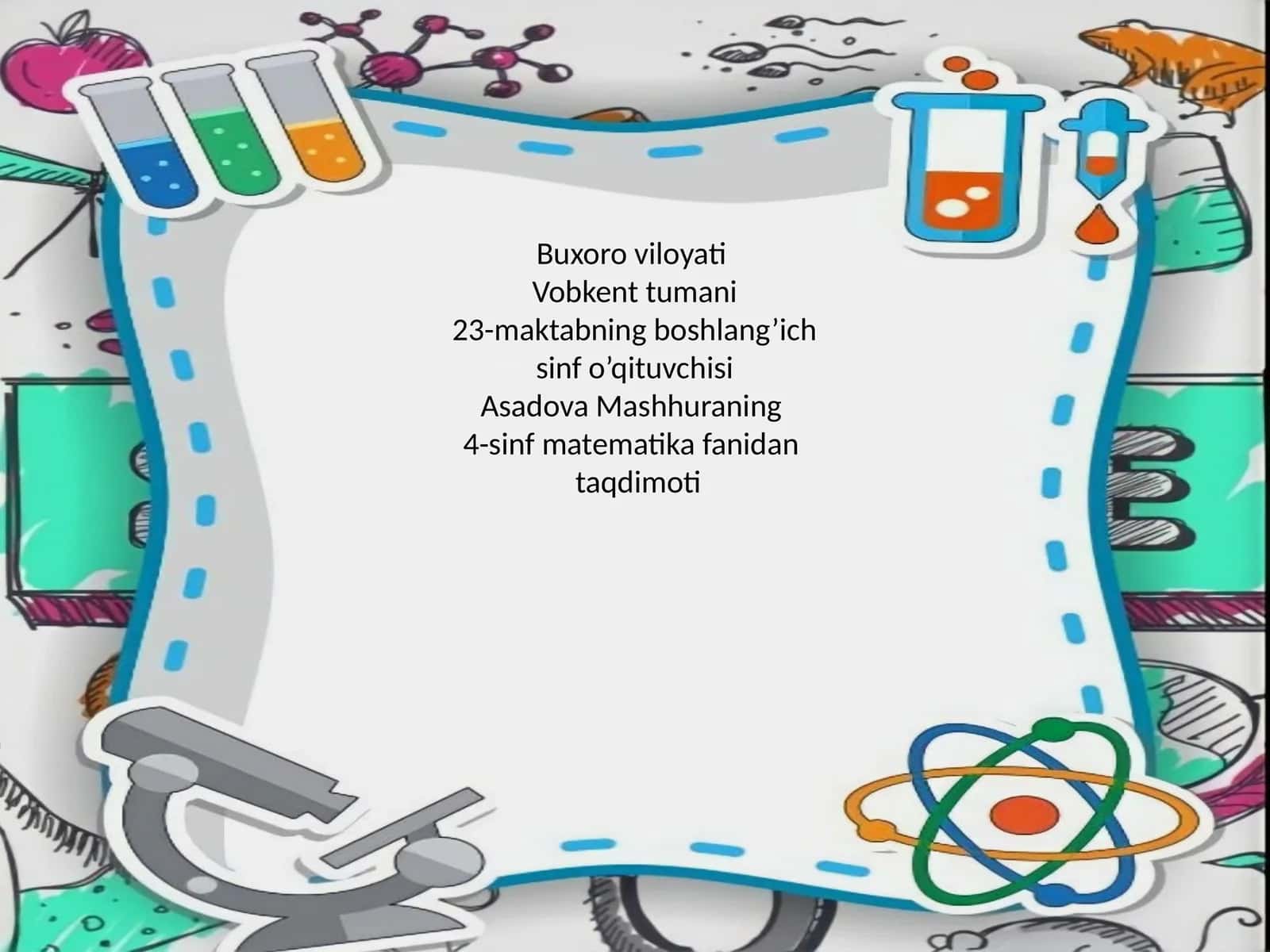 4-sinf matematika fanidan taqdimoti