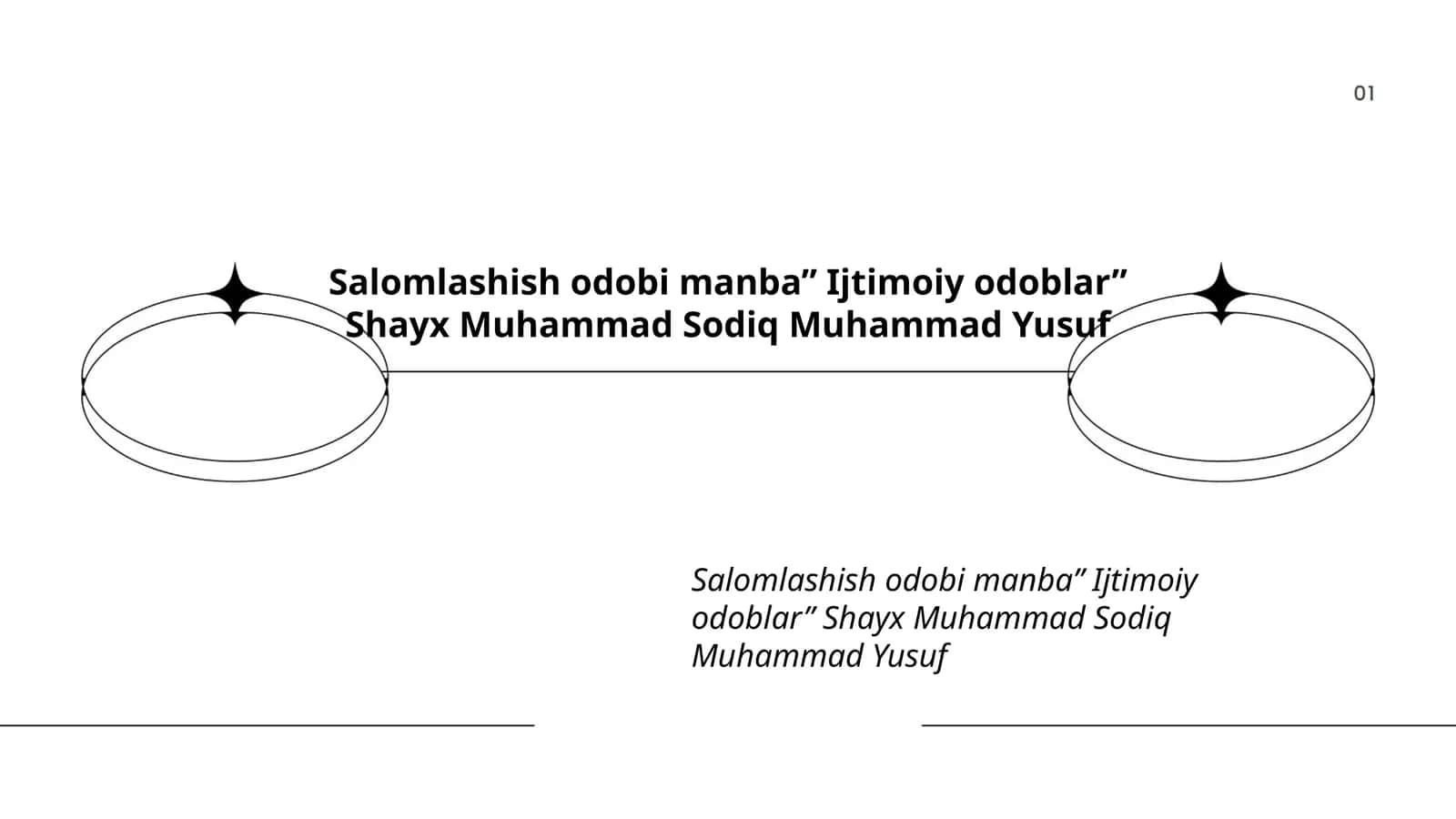 Salomlashish odobi manba” Ijtimoiy odoblar” Shayx Muhammad Sodiq Muhammad Yusuf