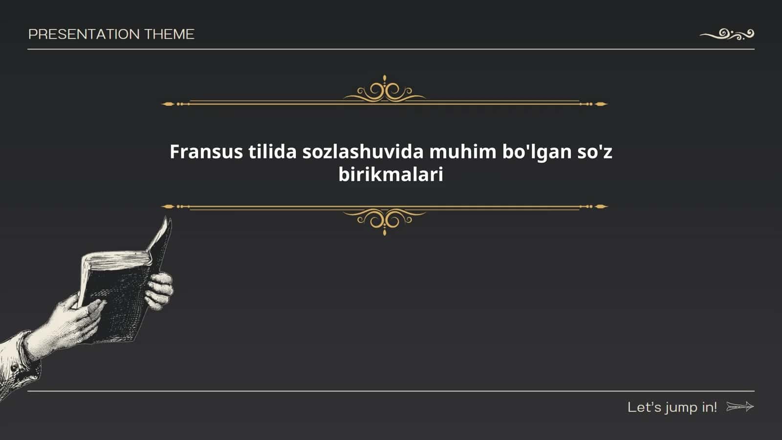 Fransus tilida sozlashuvida muhim bo'lgan so'z birikmalari