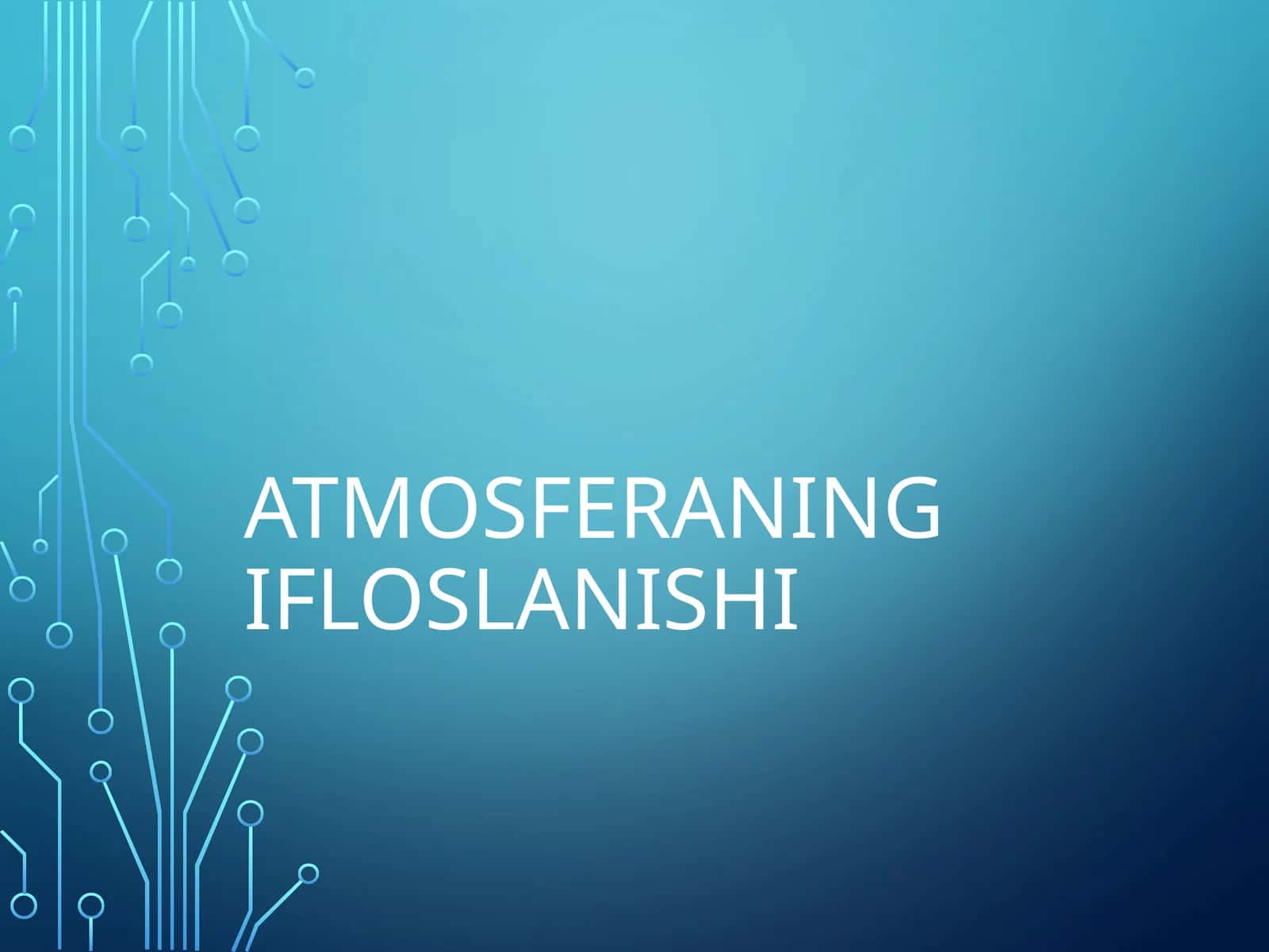 Atmosferaning ifloslanishi