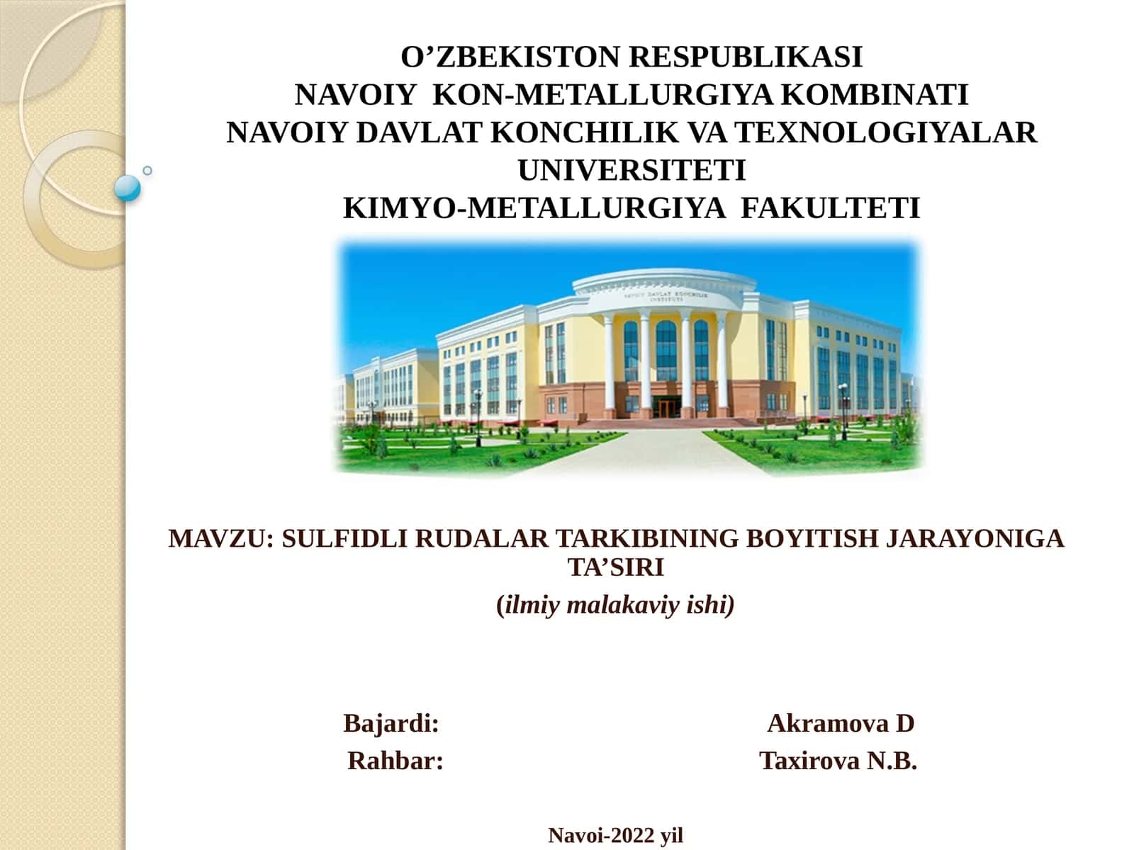 Sulfidli rudalar tarkibining boyitish jarayoniga ta’siri