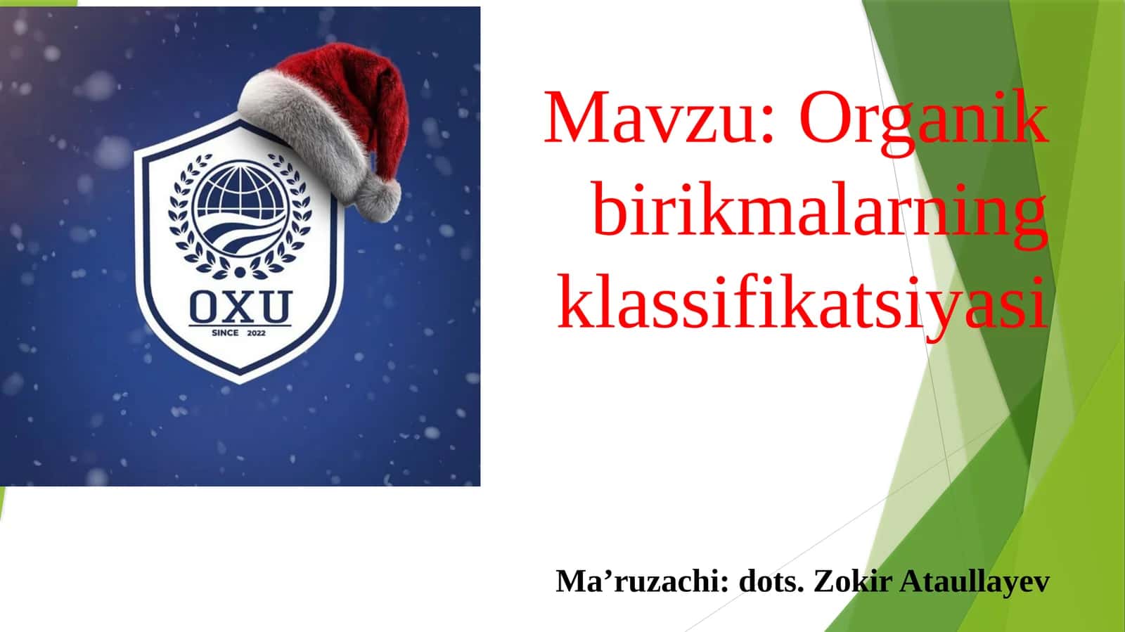 Organik birikmalar ning klassifikatsiyasi