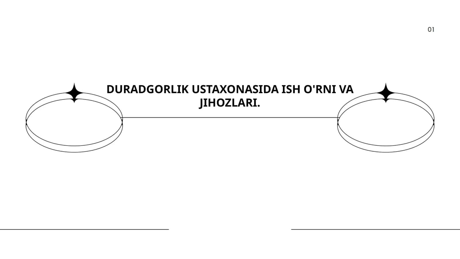 DURADGORLIK USTAXONASIDA ISH O'RNI VA JIHOZLARI
