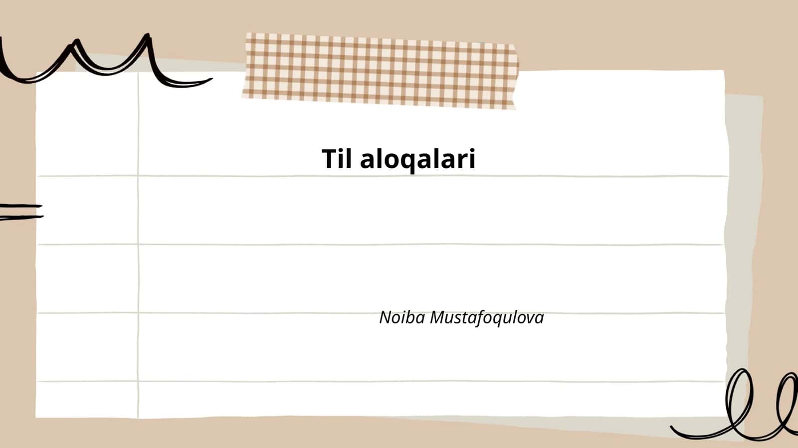 Til va madaniyat aloqalari