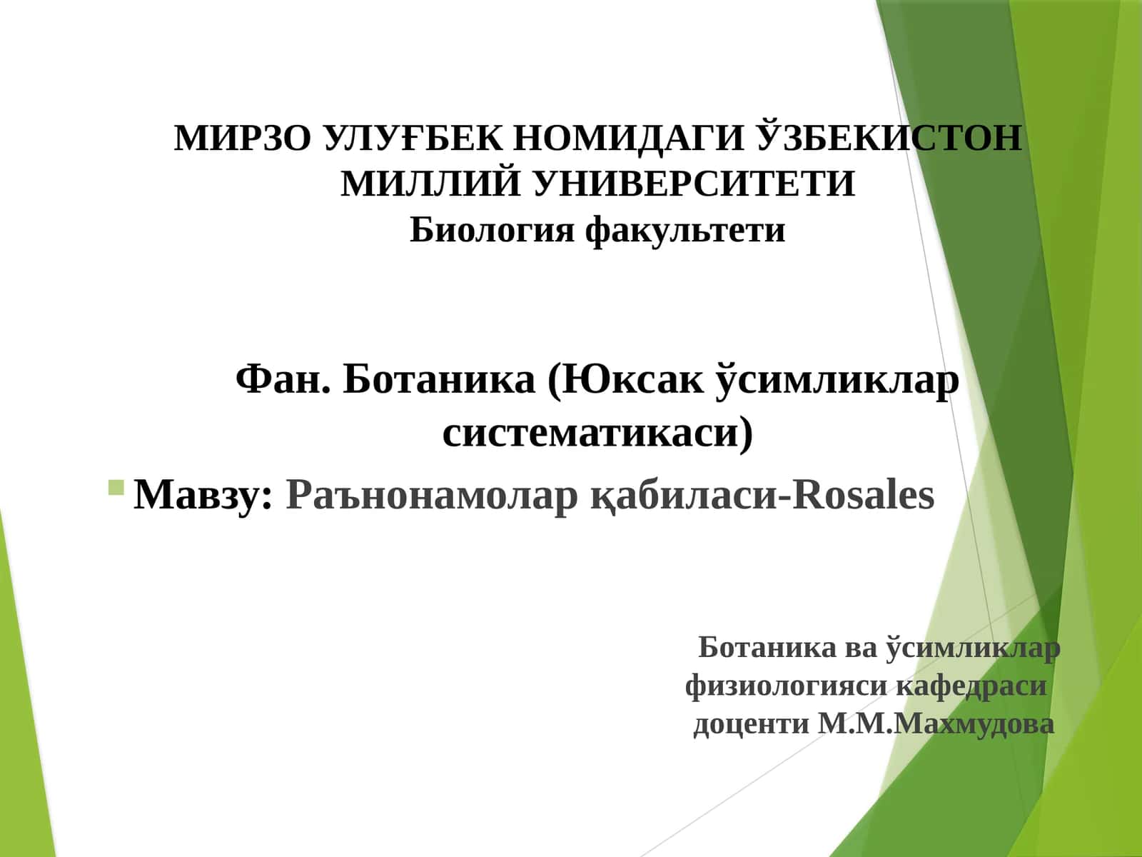 Раънонамолар қабиласи-Rosales