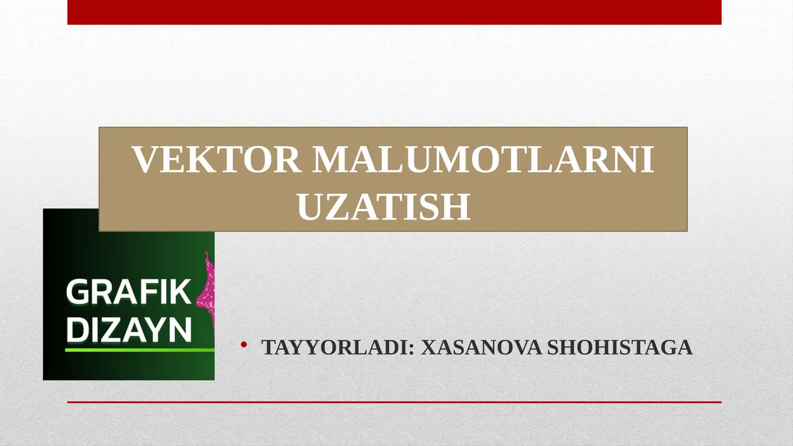 VEKTOR GRAFIKA MA’LUMOTLARI