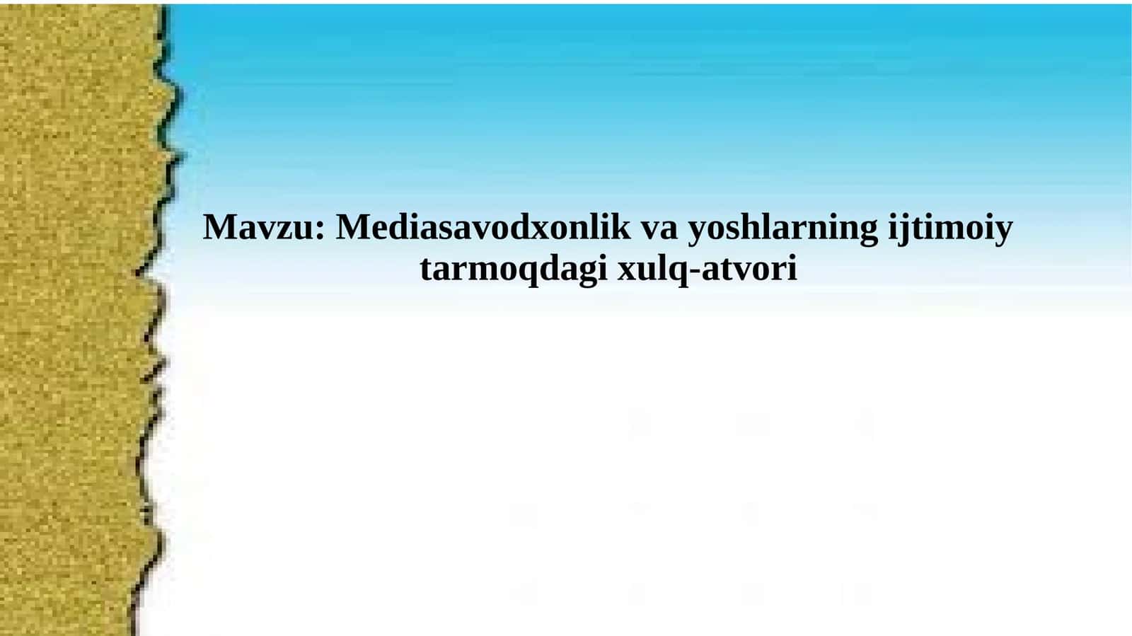 Mediasavodxonlik