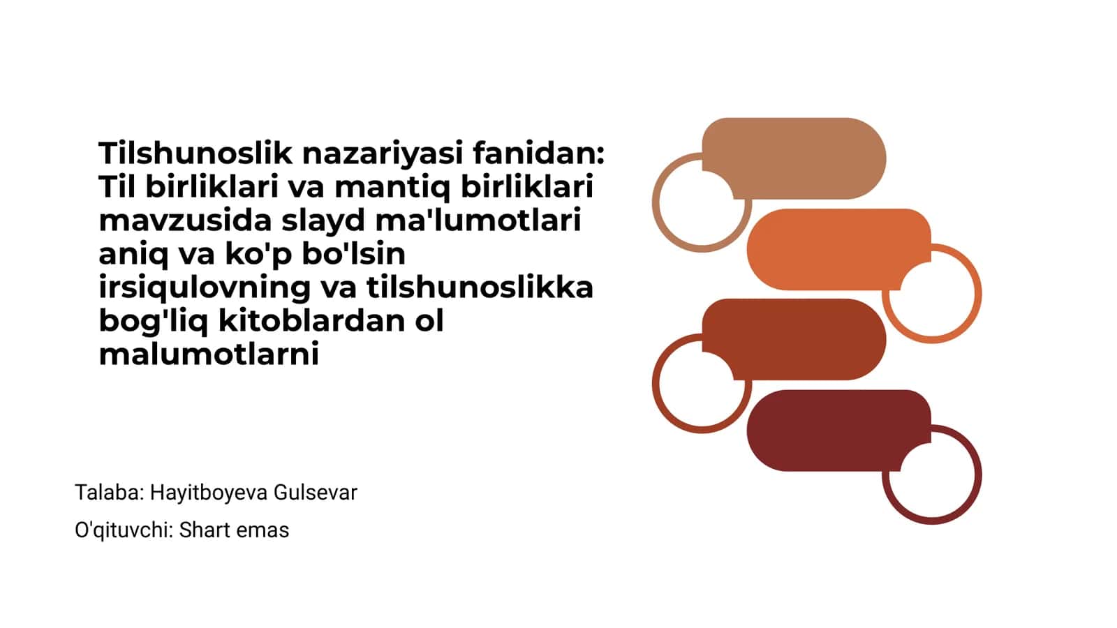 Tilshunoslik nazariyasi fanidan