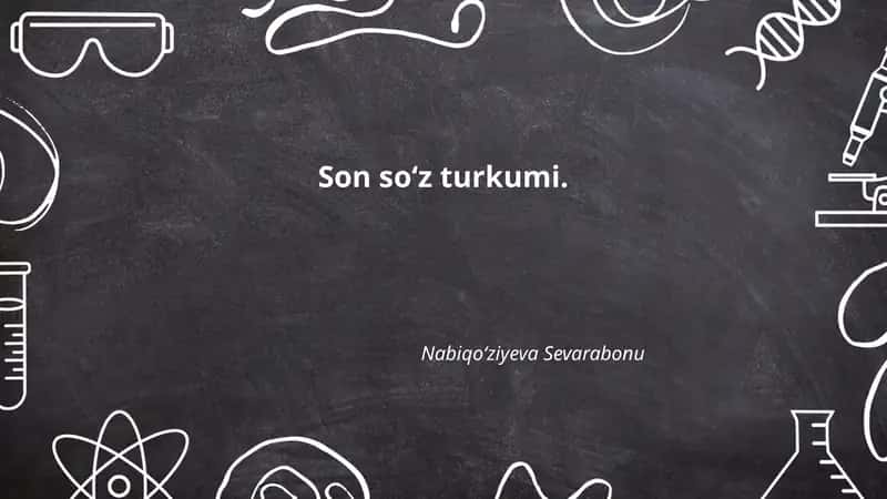 Son soʻz turkumi.