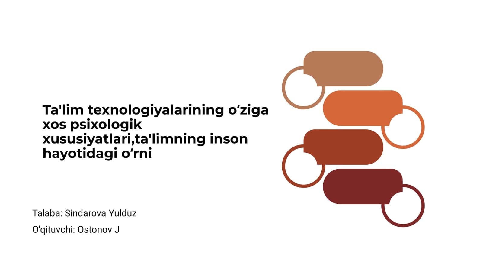 Ta'lim texnologiyalarining oʻziga xos psixologik xususiyatlari