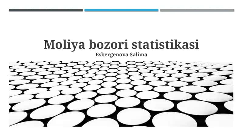 Moliya bozori statistikasi