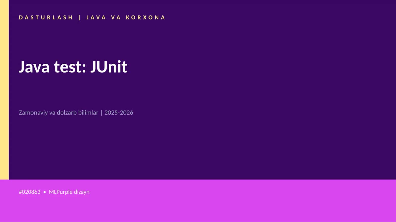 Java test: JUnit