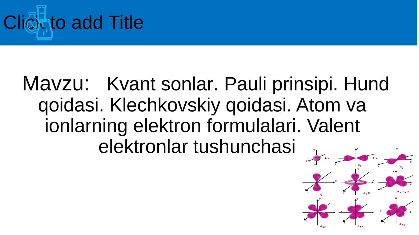 Kvant sonlar. Pauli prinsipi. Hund qoidasi. Klechkovskiy qoidasi.