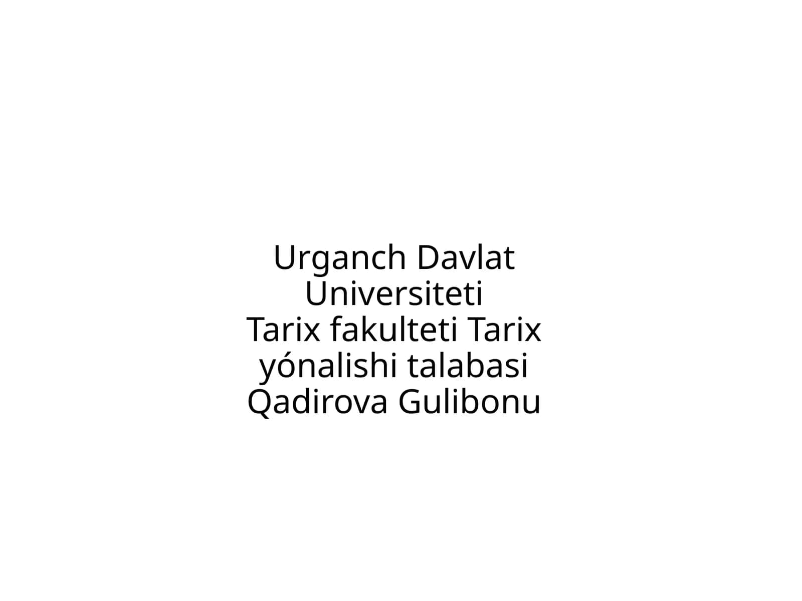 QadirovaGulibonu