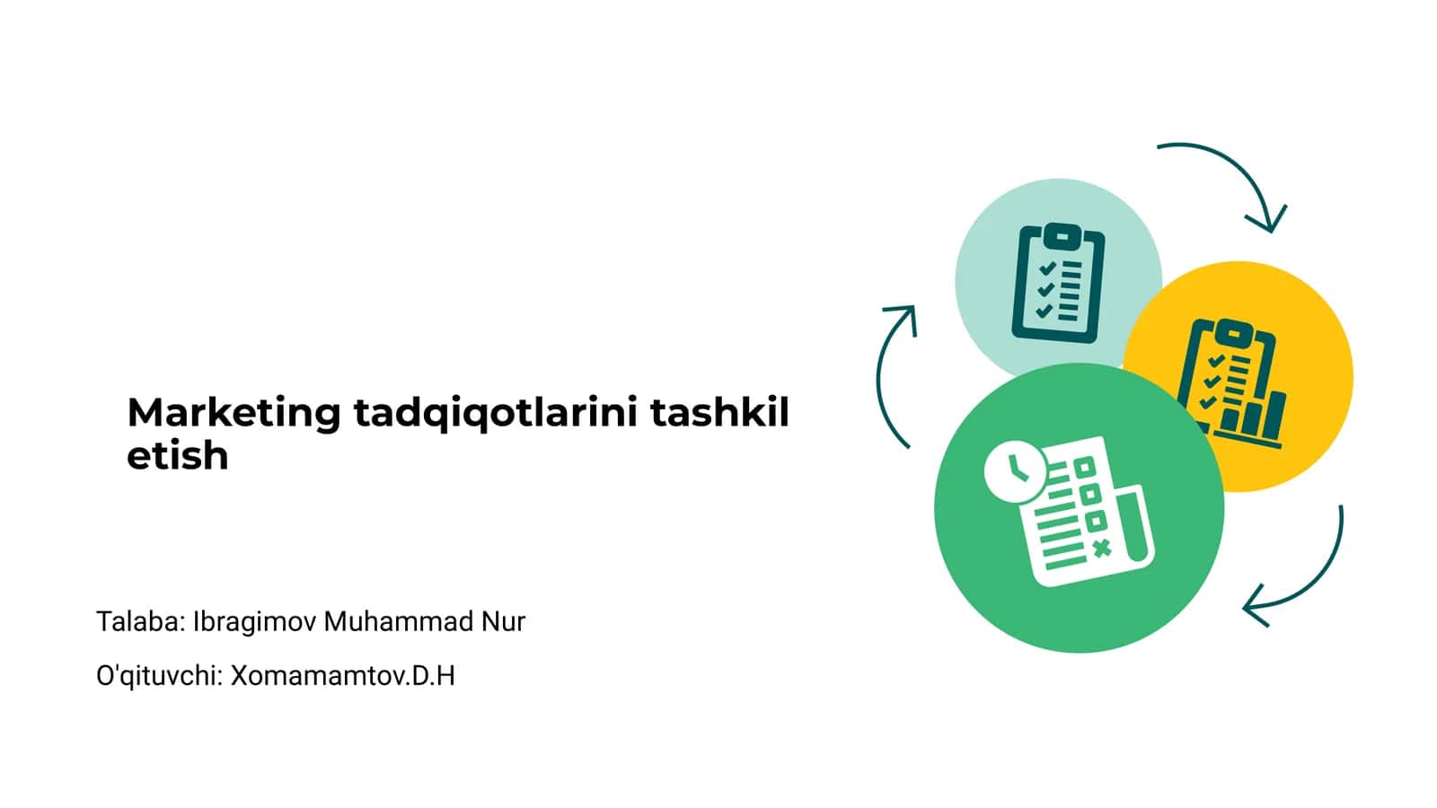 Marketing tadqiqotlarini tashkil etish