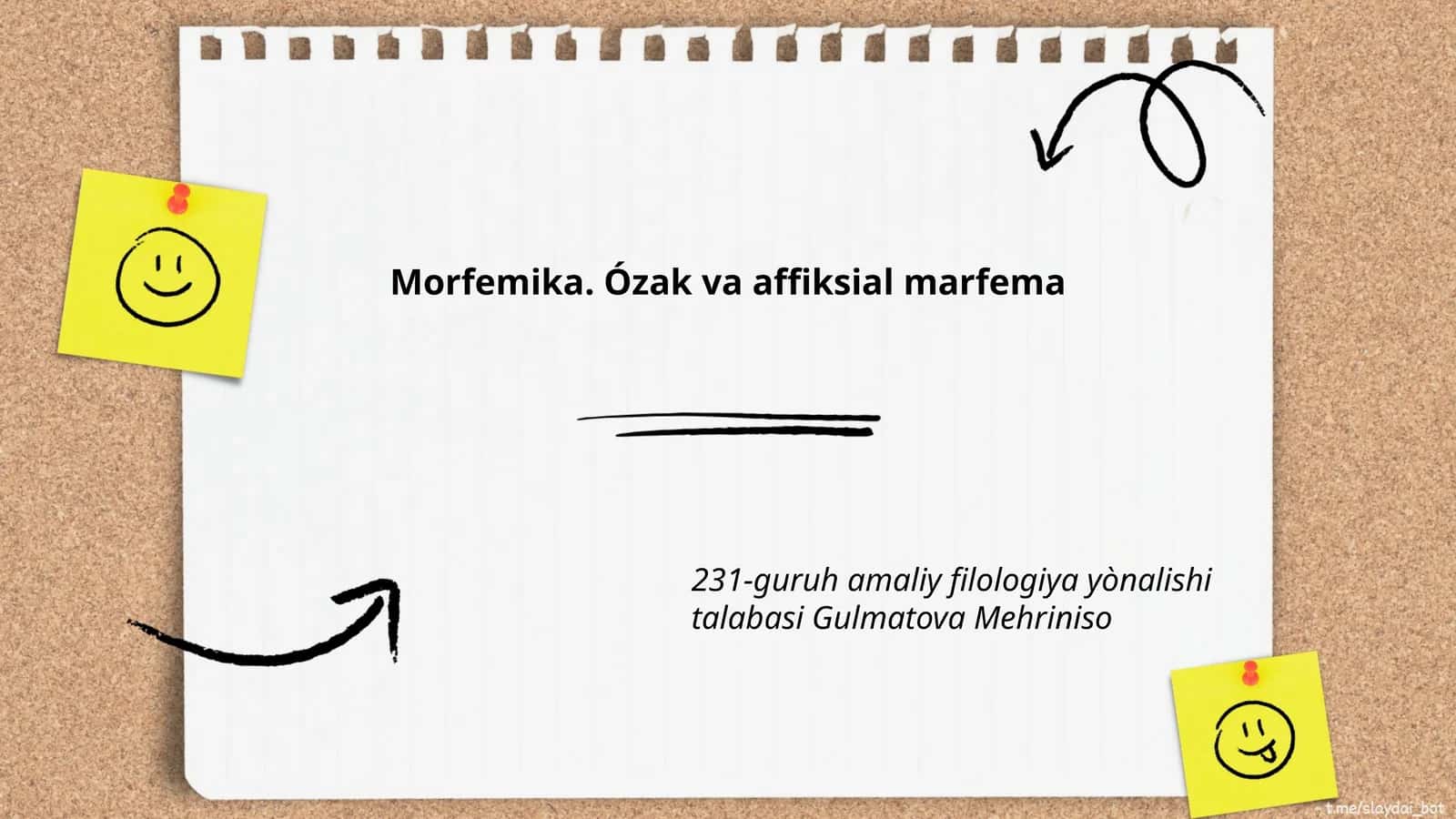 Morfemika. Ózak va affiksial marfema