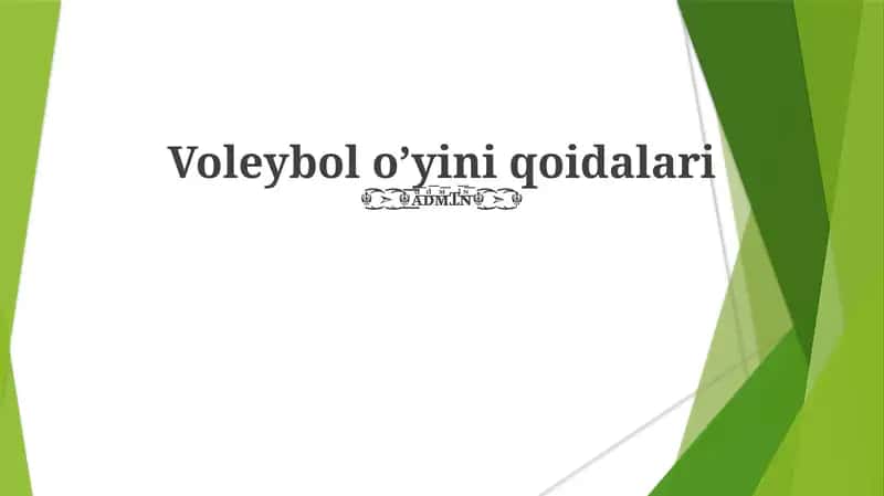 Voleybol o’yini qoidalari