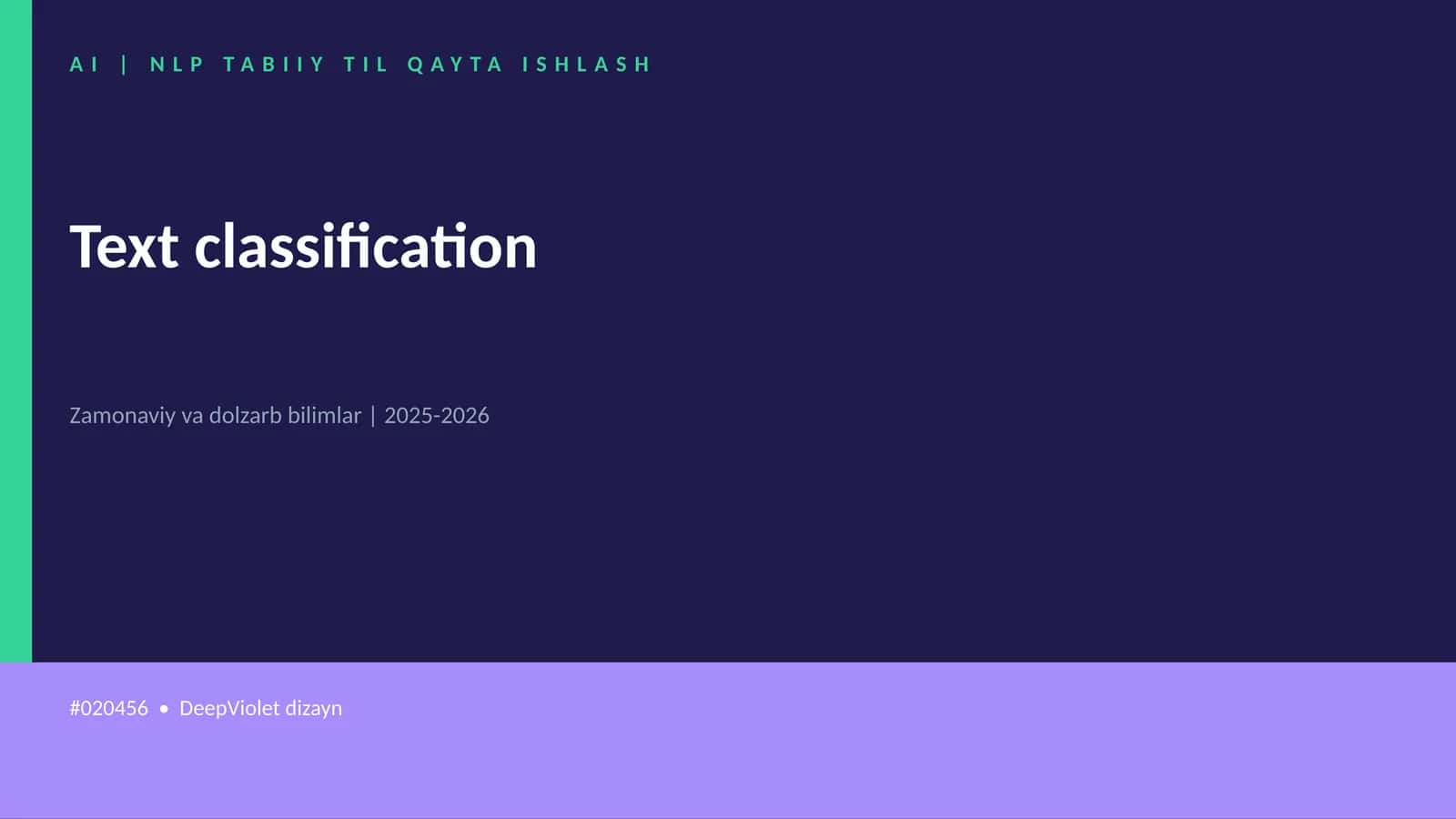 AI | NLP TABIIY TIL QAYTA ISHLASH