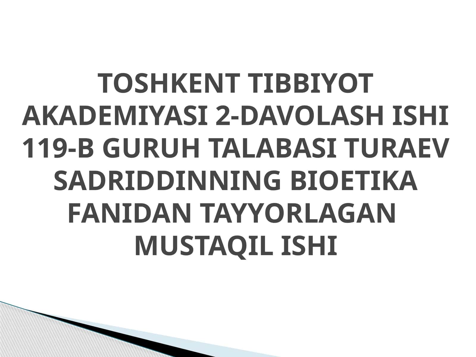TIBBIY FAOLIYATDA BEVOSITA AKTIV EVTANAZIYANING ETIK HUQUQIY BAHOLASH
