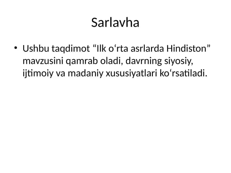 Ilk o'rta asrlarda Hindiston