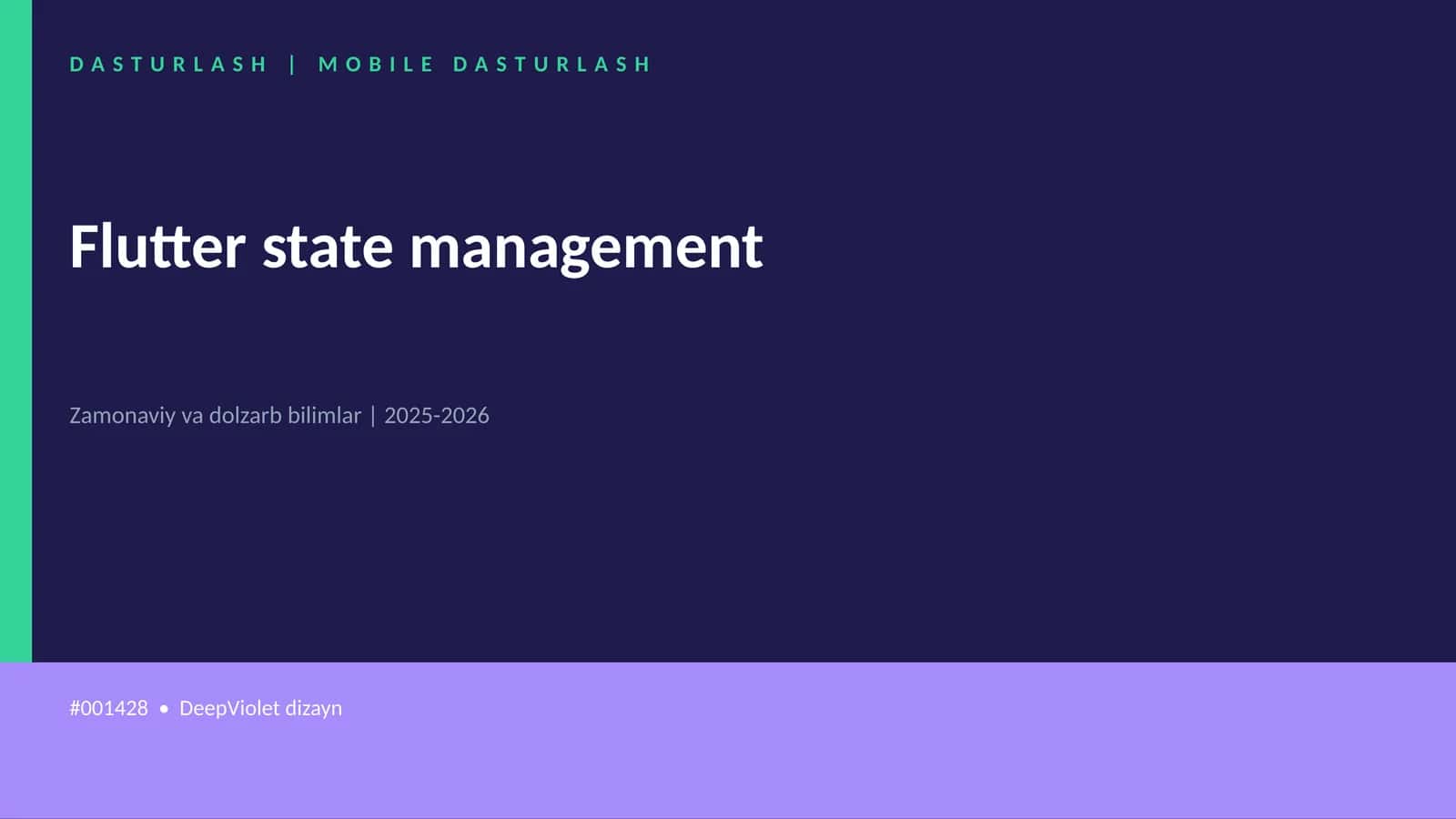 Flutter state management