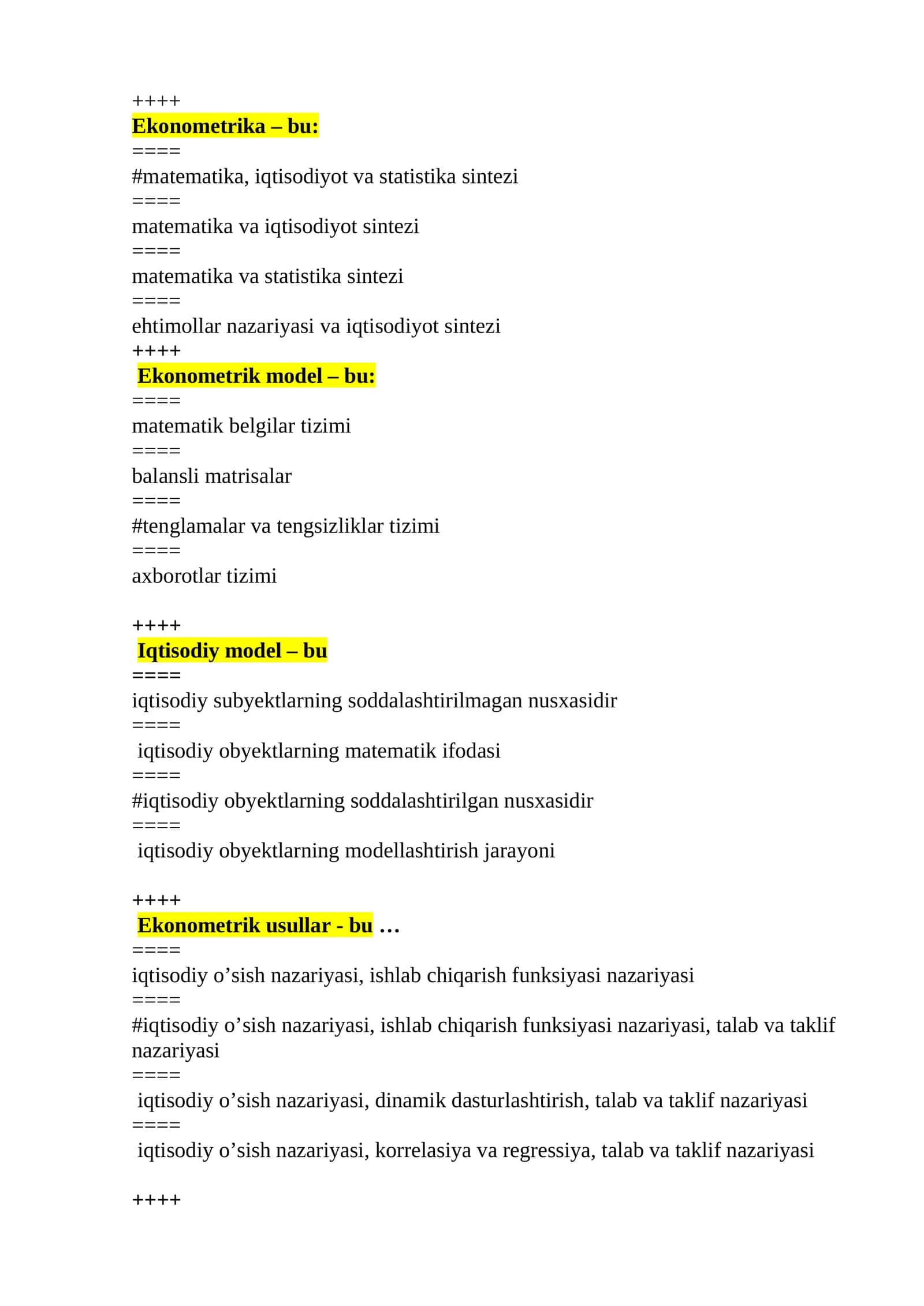Ekonometrika – bu