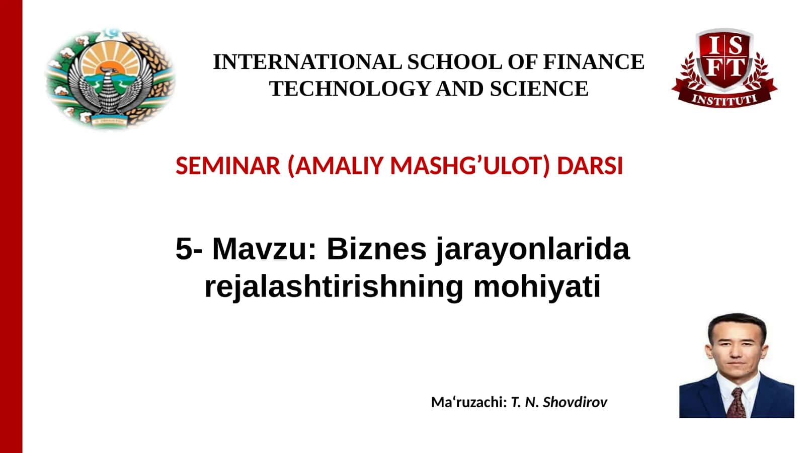 Biznes jarayonlarida rejalashtirishning mohiyati