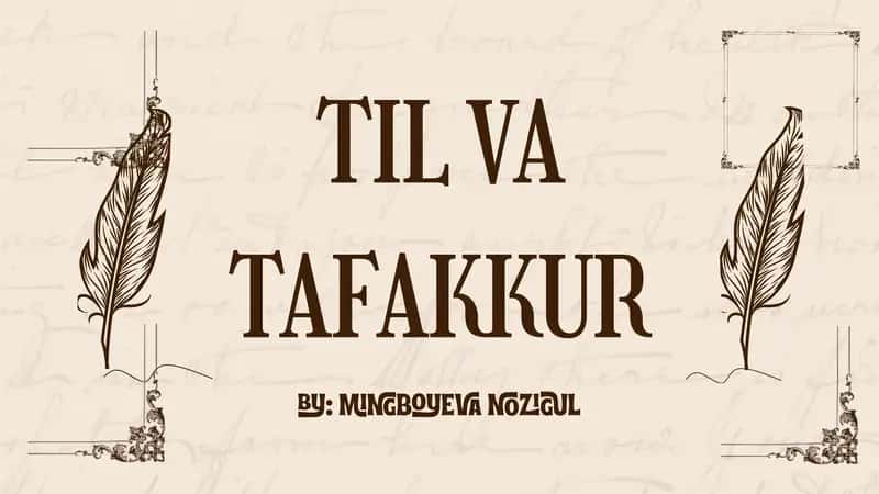 TIL VA TAFAKKUR