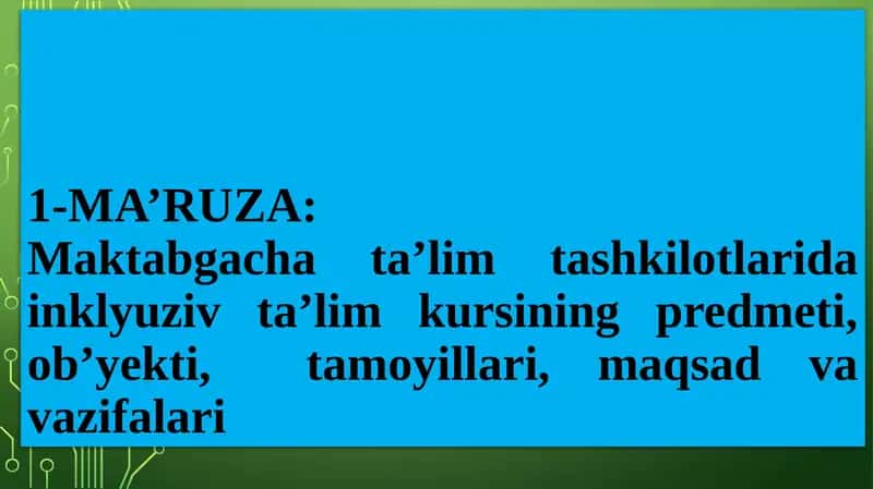 Inklyuziv ta’lim kursi