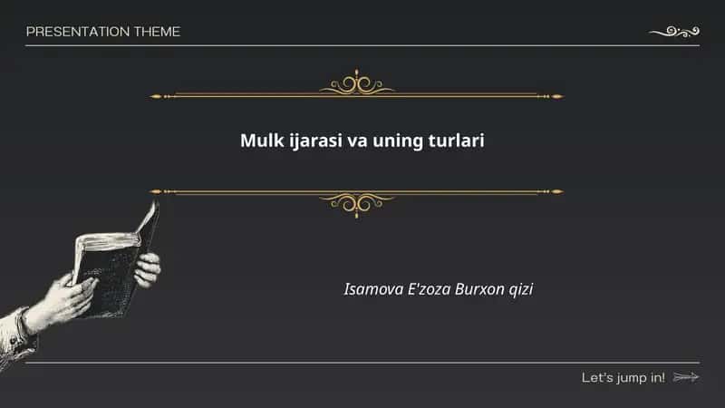 Mulk ijarasi va uning turlari