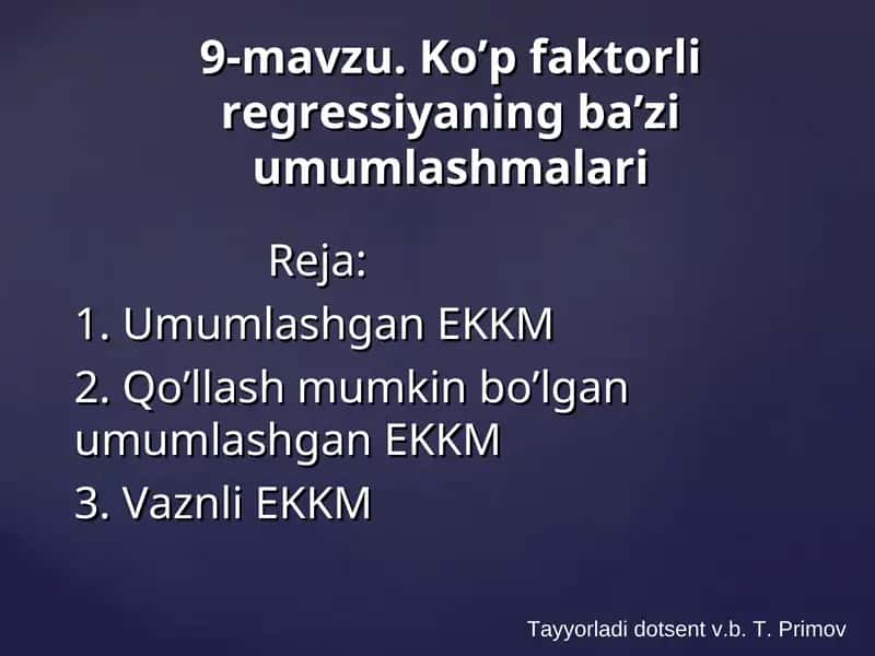 Umumlashgan EKKM