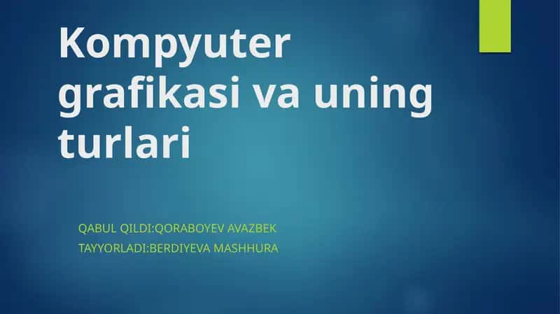 Kompyutergrafikasi