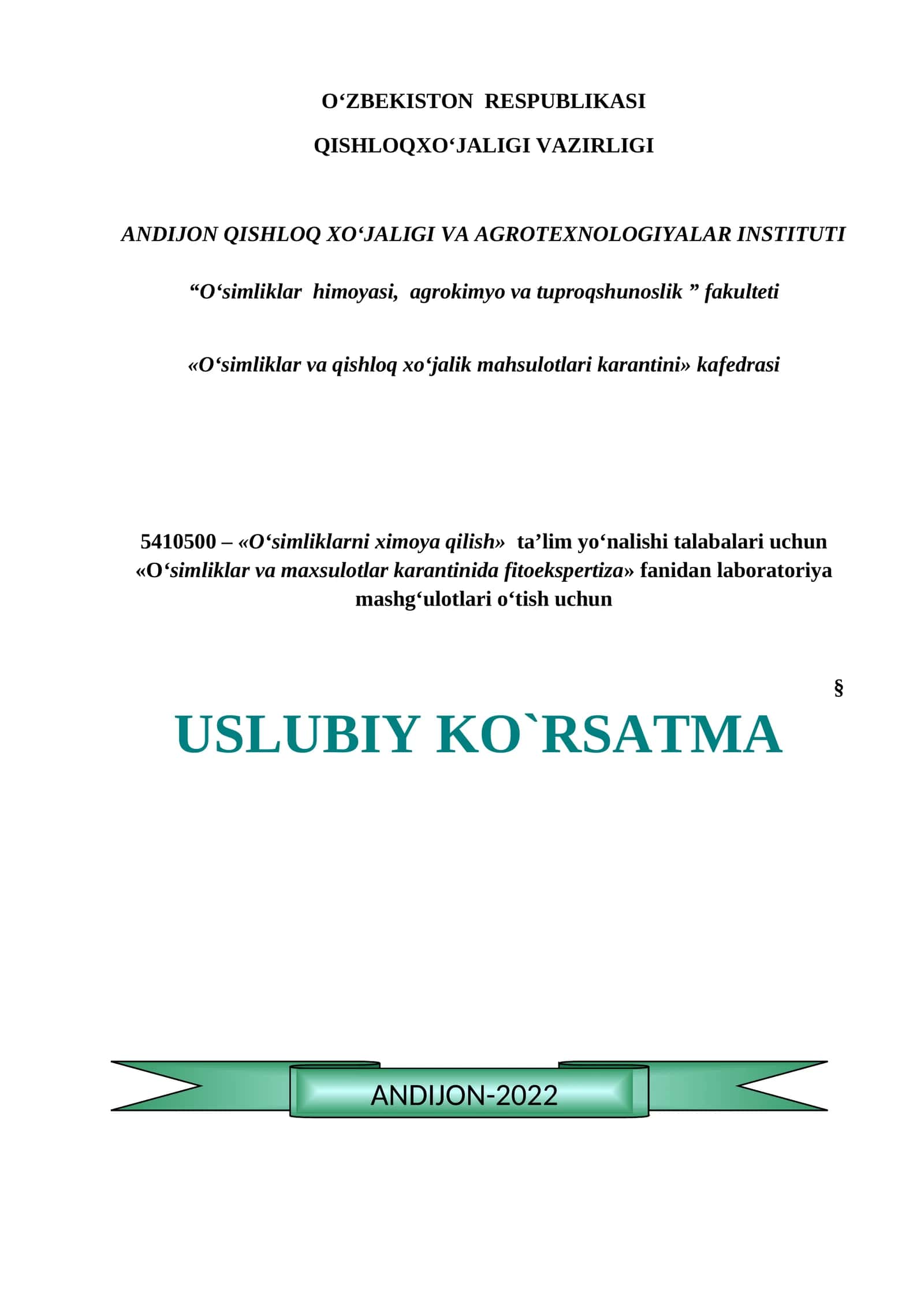 Oʻsimliklarni ximoya qilish