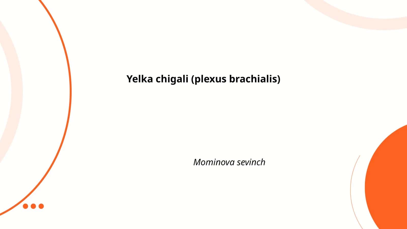 Yelka chigali (plexus brachialis)