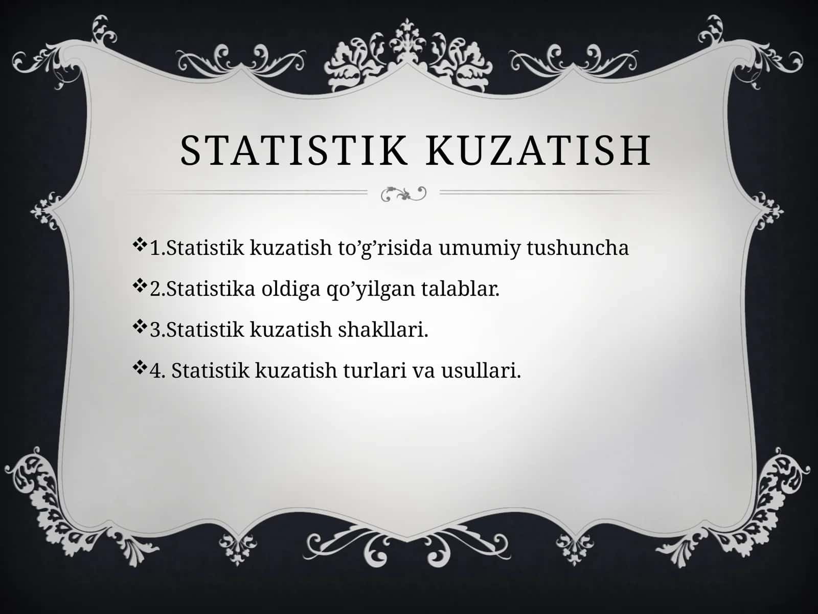Statistik kuzatish
