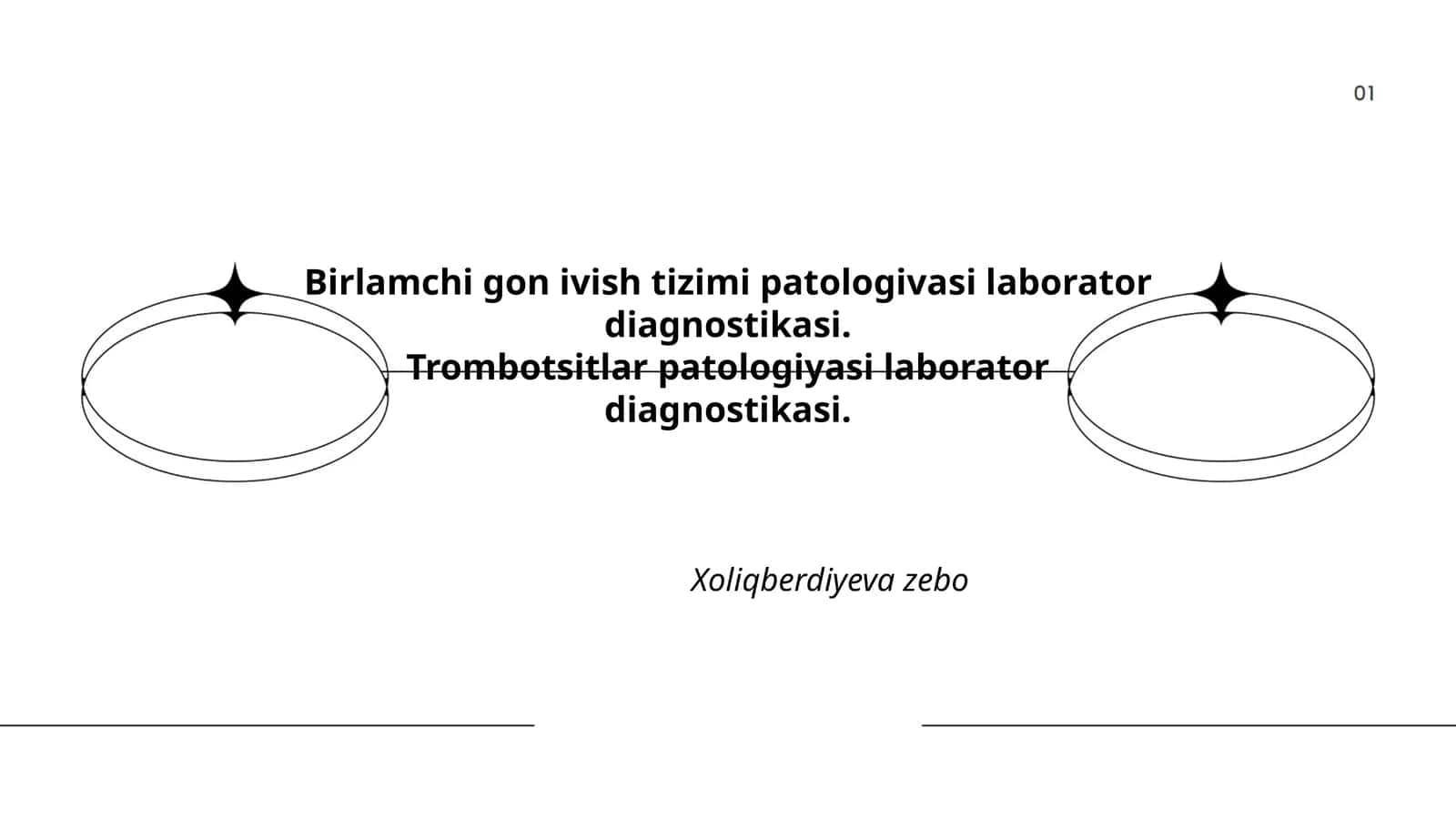 Birlamchi qon ivish tizimi va trombotsitlar patologiyasi laborator diagnostikasi
