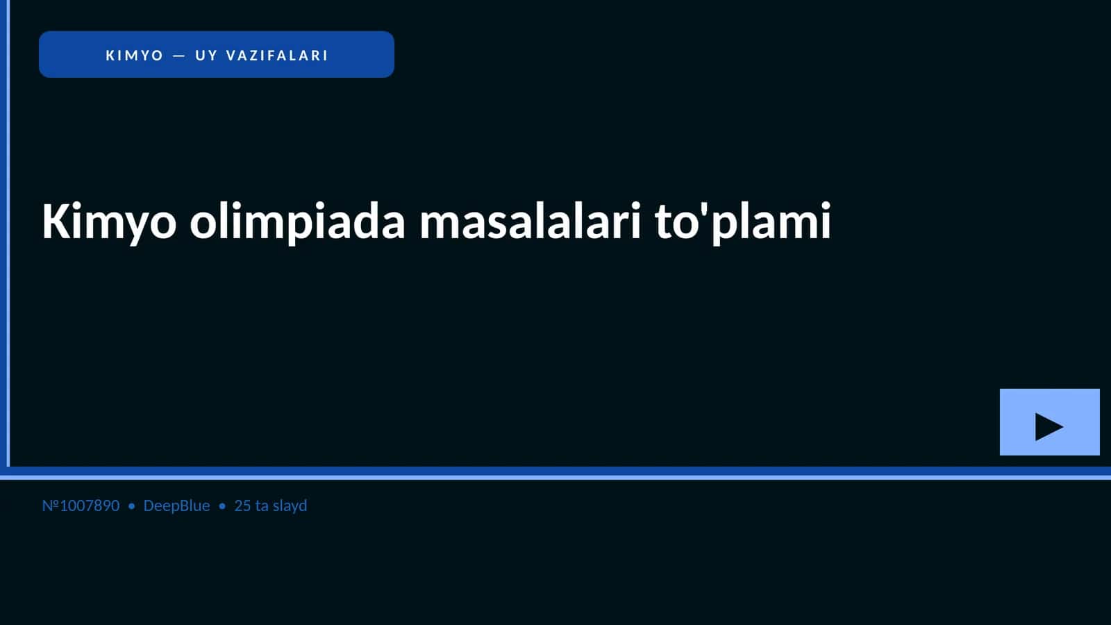 KIMYO OLIMPIADA MASALALARI TO'PLAMI