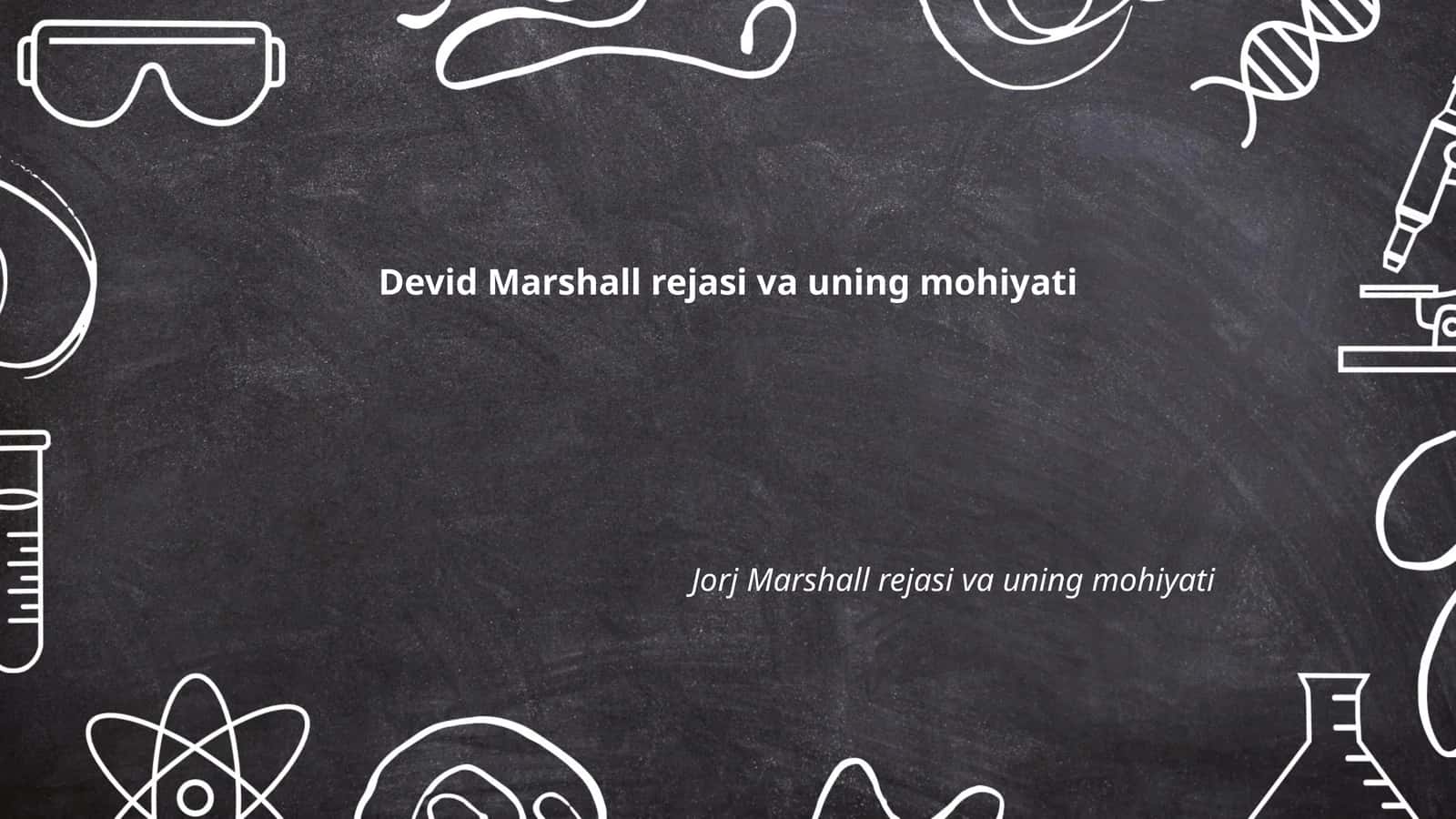 Devid Marshall rejasi tarixi