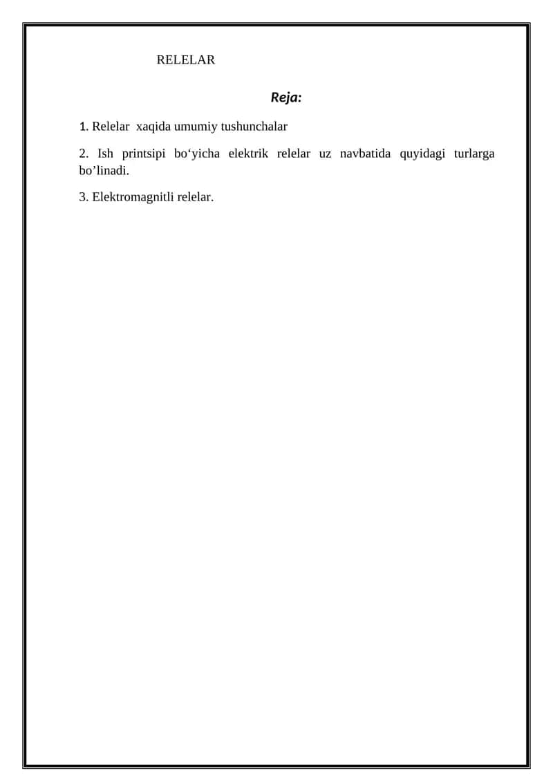 Elektromagnitli relelar