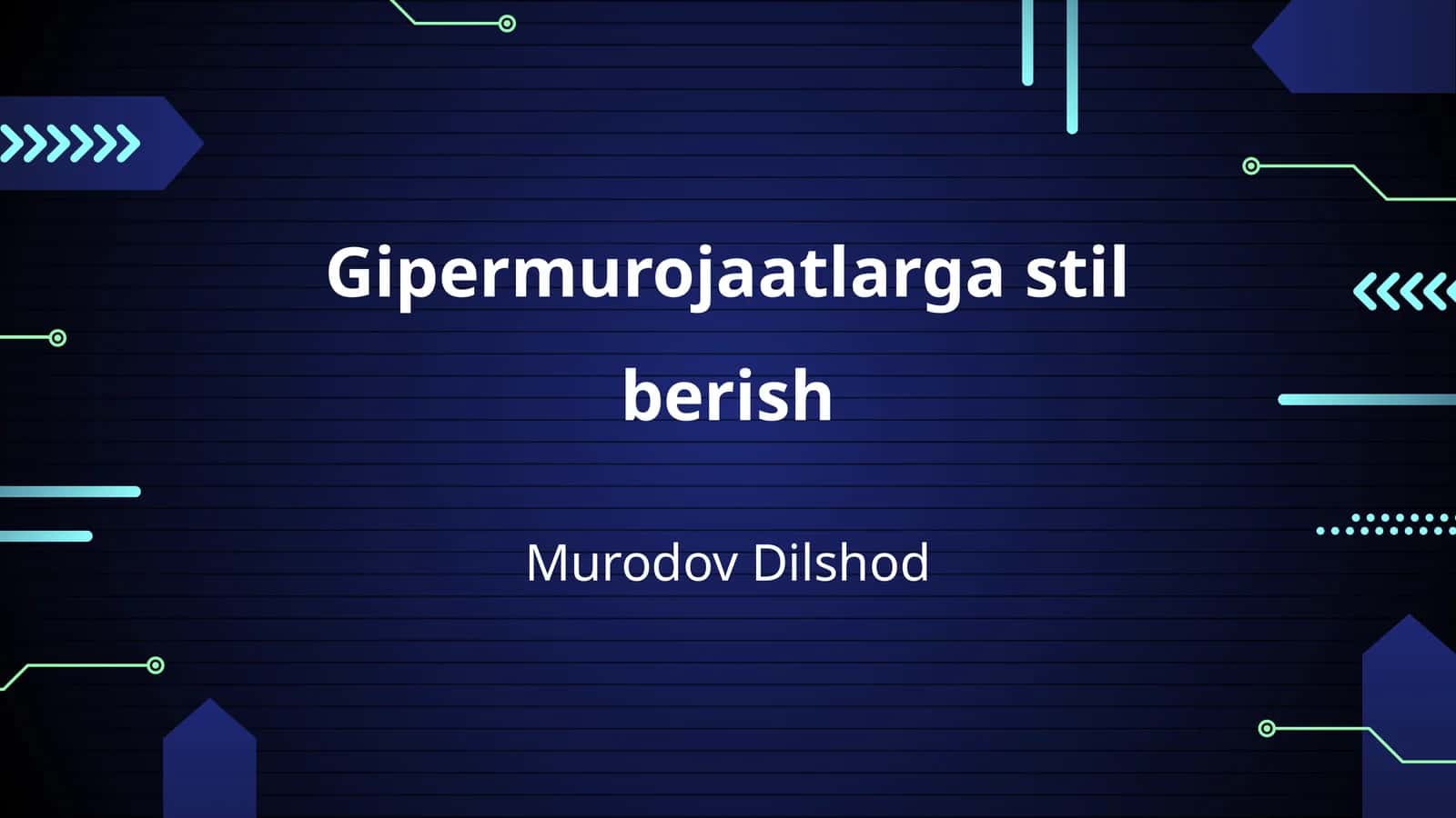 Gipermurojaatlarga stil berish