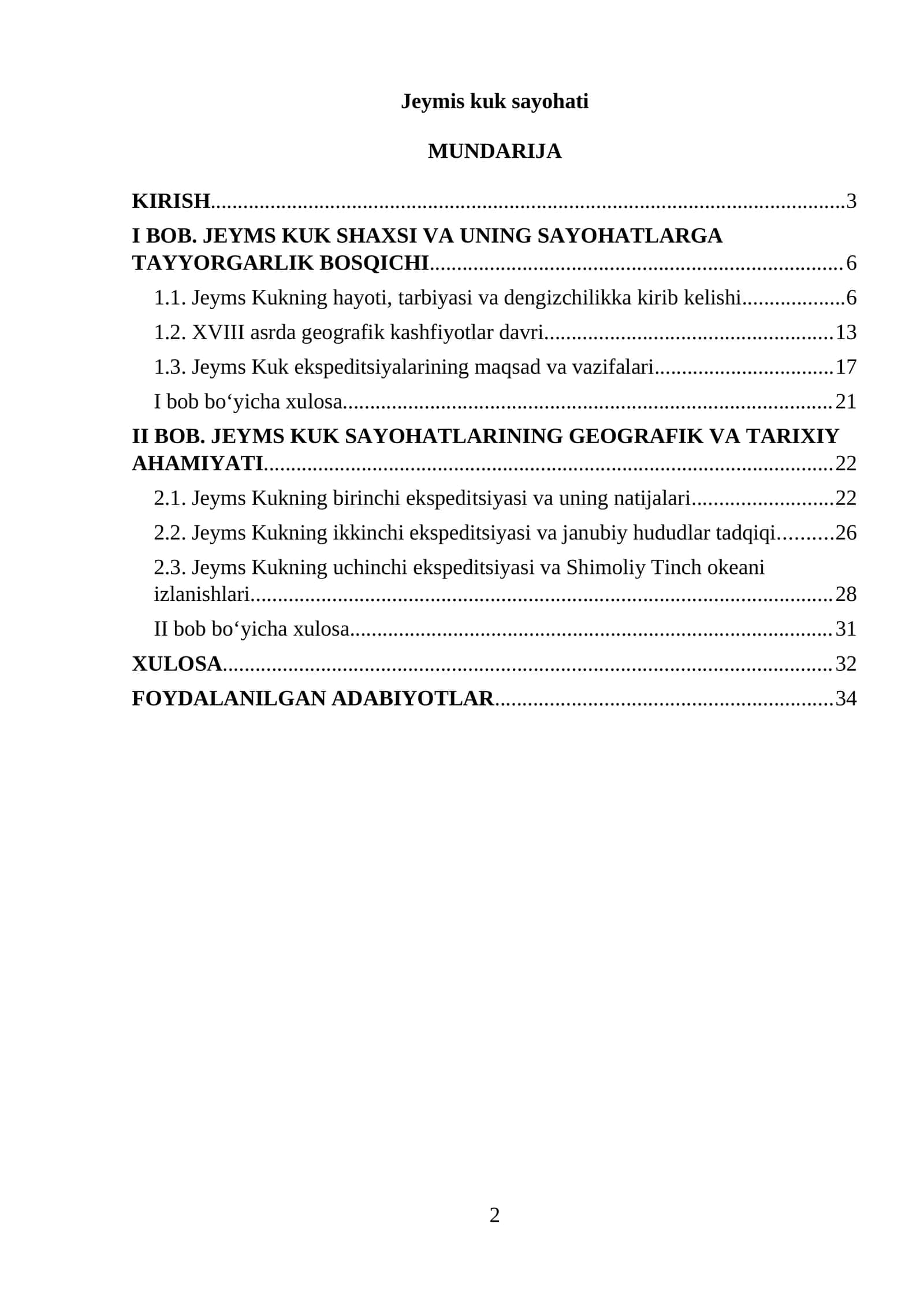 Jeymis kuk sayohati