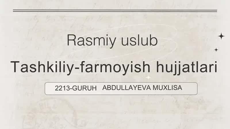 rasmiy uslub