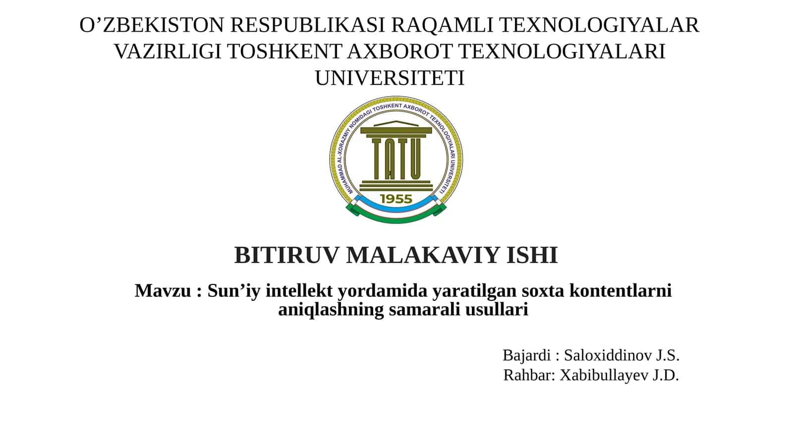 Sun’iy intellekt yordamida yaratilgan soxta kontentlarni aniqlashning samarali usullari