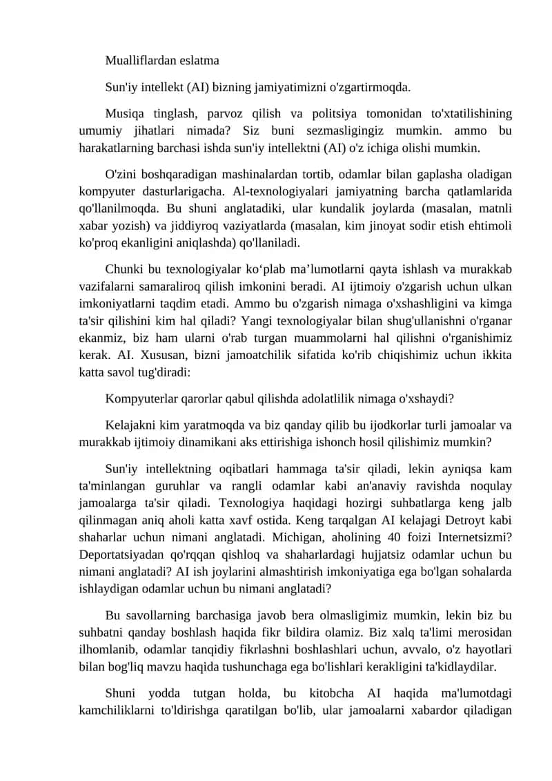 Sun'iy intellekt (AI)
