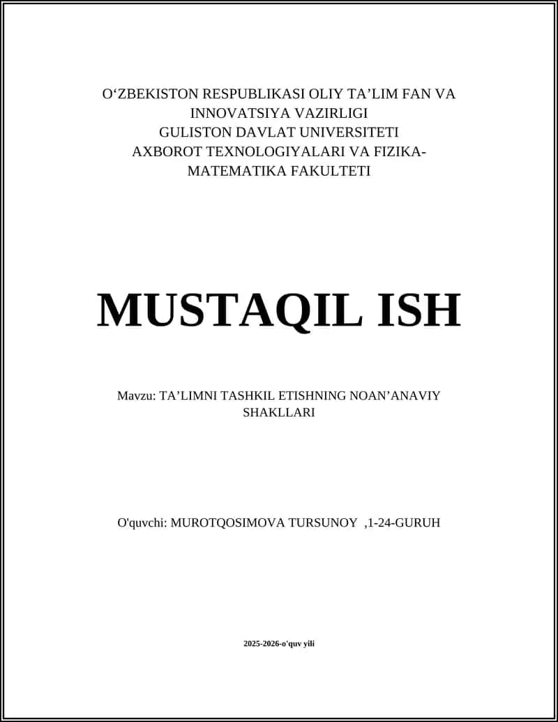 Loyiha asosida o‘qitish